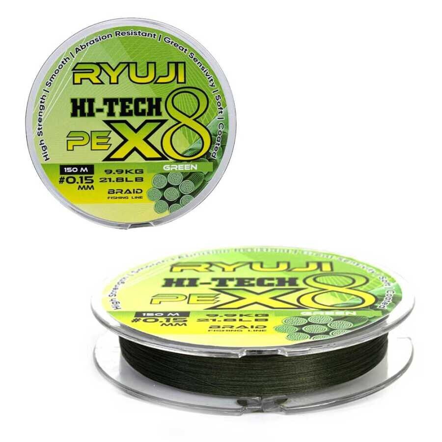 Ryuji Hi-Tech X8 150m Green İp Misina