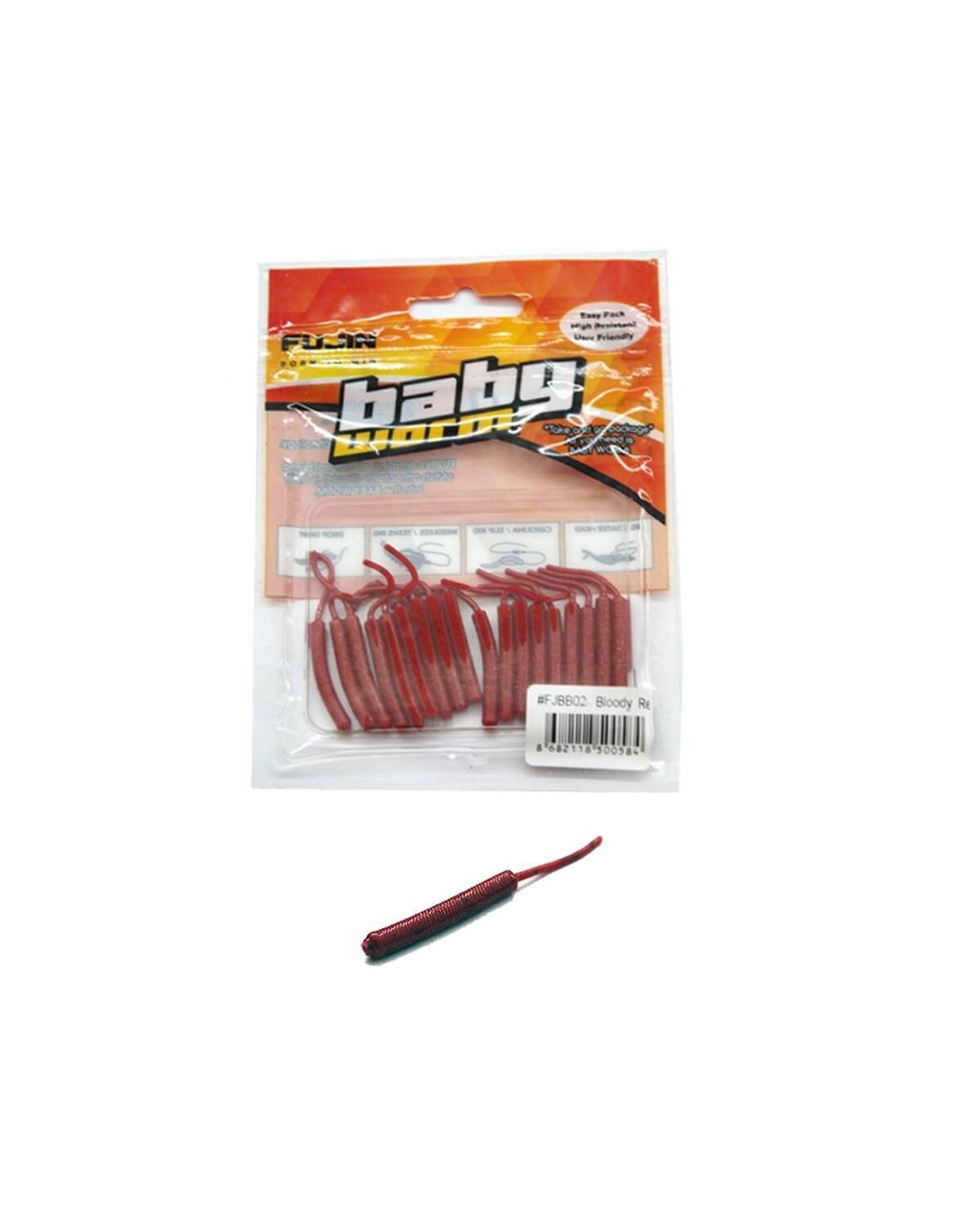 Fujin Baby Worm 5.2 Cm Floating LRF Silikonu Bloody Red