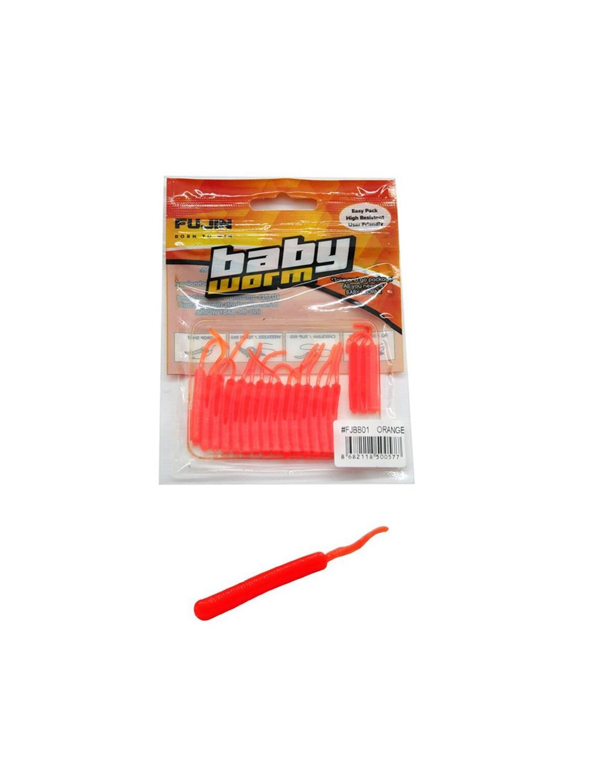 Fujin Baby Worm 5.2 Cm Floating LRF Silikonu Orange