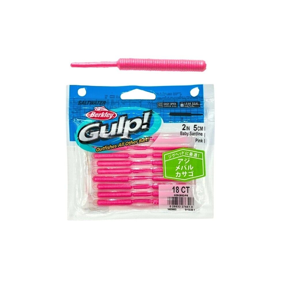 Berkley Gulp Baby Sardine Sahte Yemi 5 Cm Pink